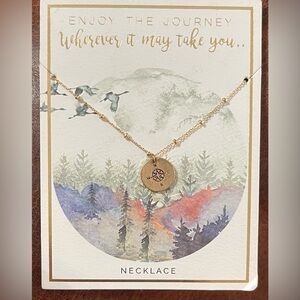 NEW Francesca's Collections Gold Compass Necklace